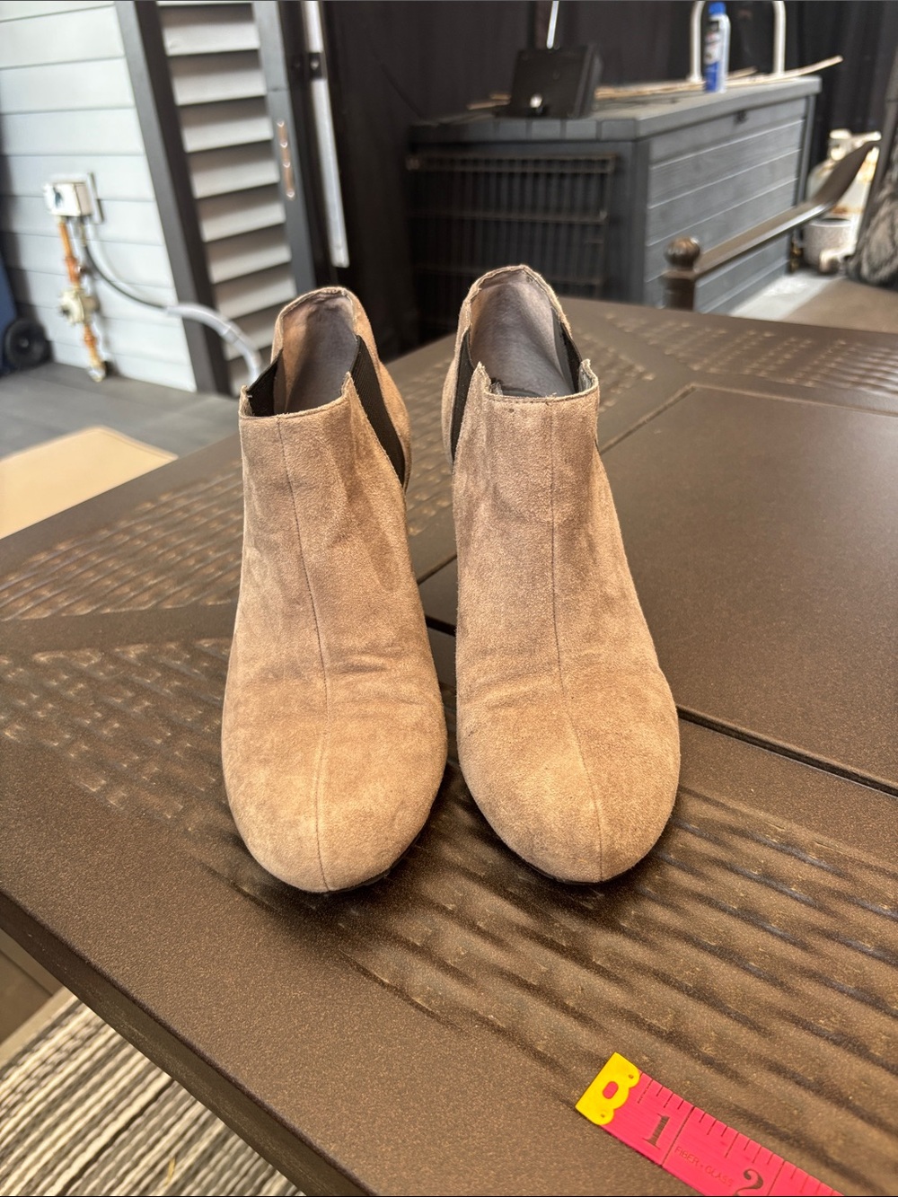 Size 9 Suede Wedge Ankle Boots - Grey - Picture 2 of 7